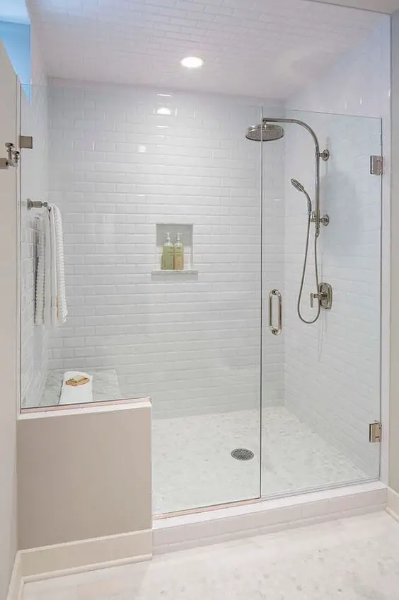 #28. Beveled Subway Tile in Shower