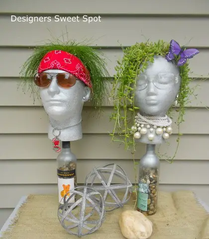 Mannequin Garden head Meet Betty Bling and Butch