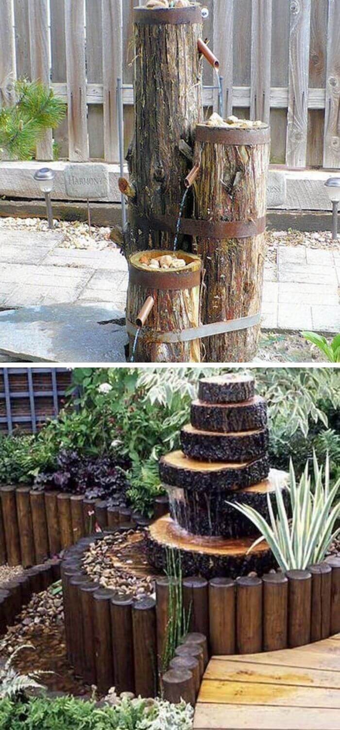 41+ Creative Wood Log & Tree Stump Decorating Ideas And Designs
