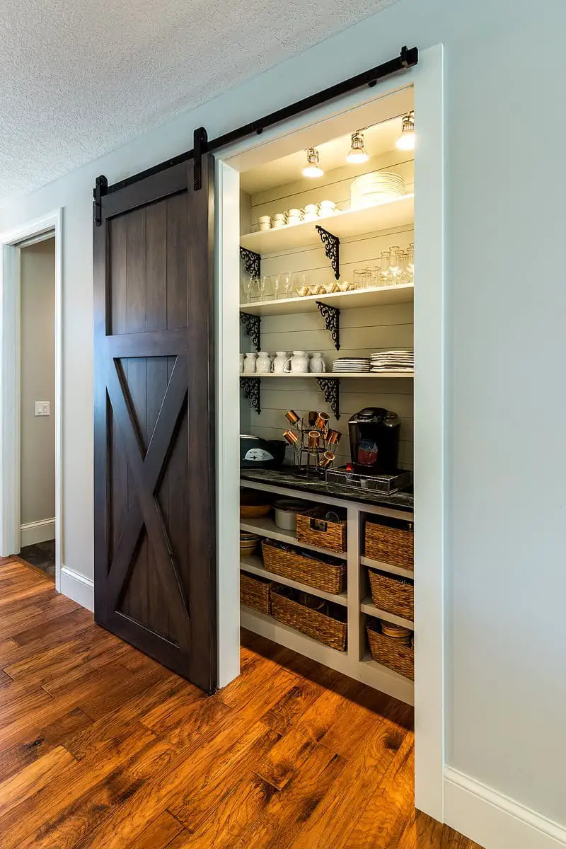 Small kitchen pantry door ideas.