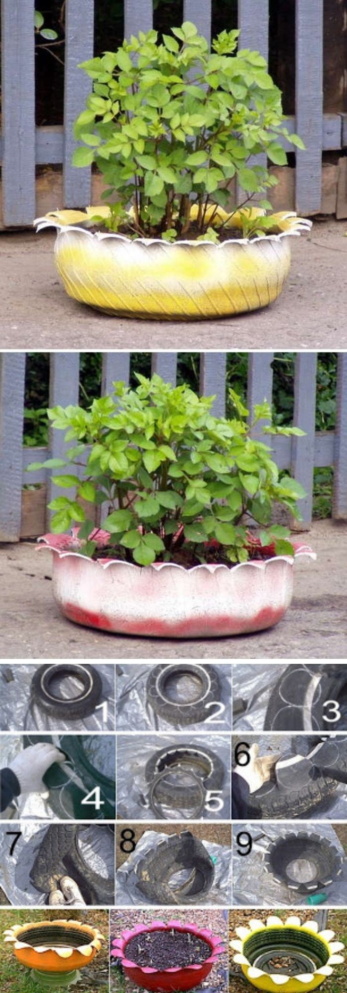 Tire planter ideas