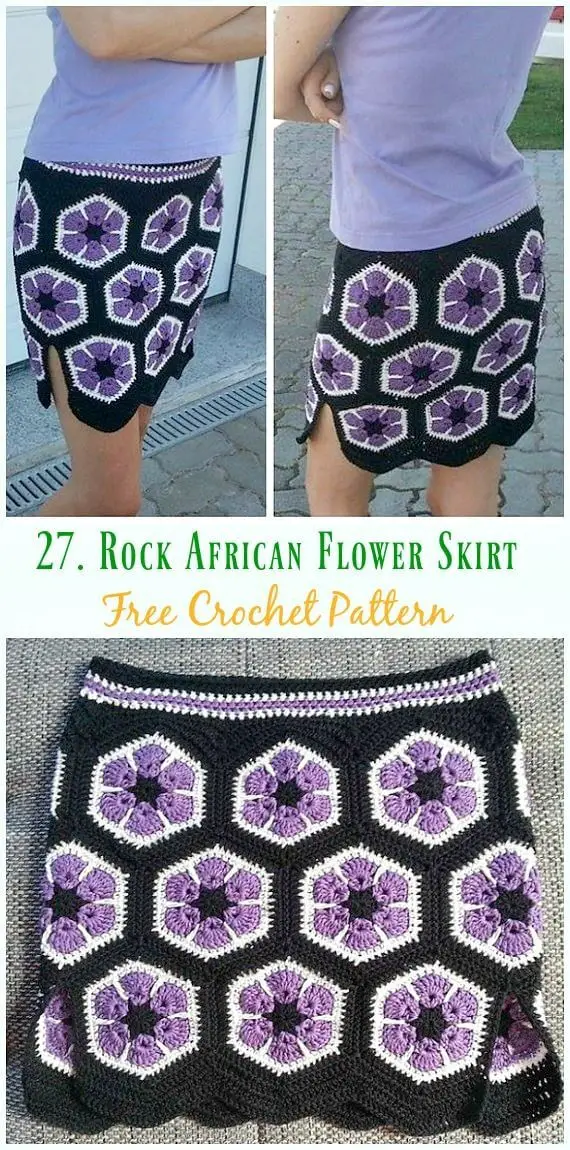 African Flower Skirt Free Pattern