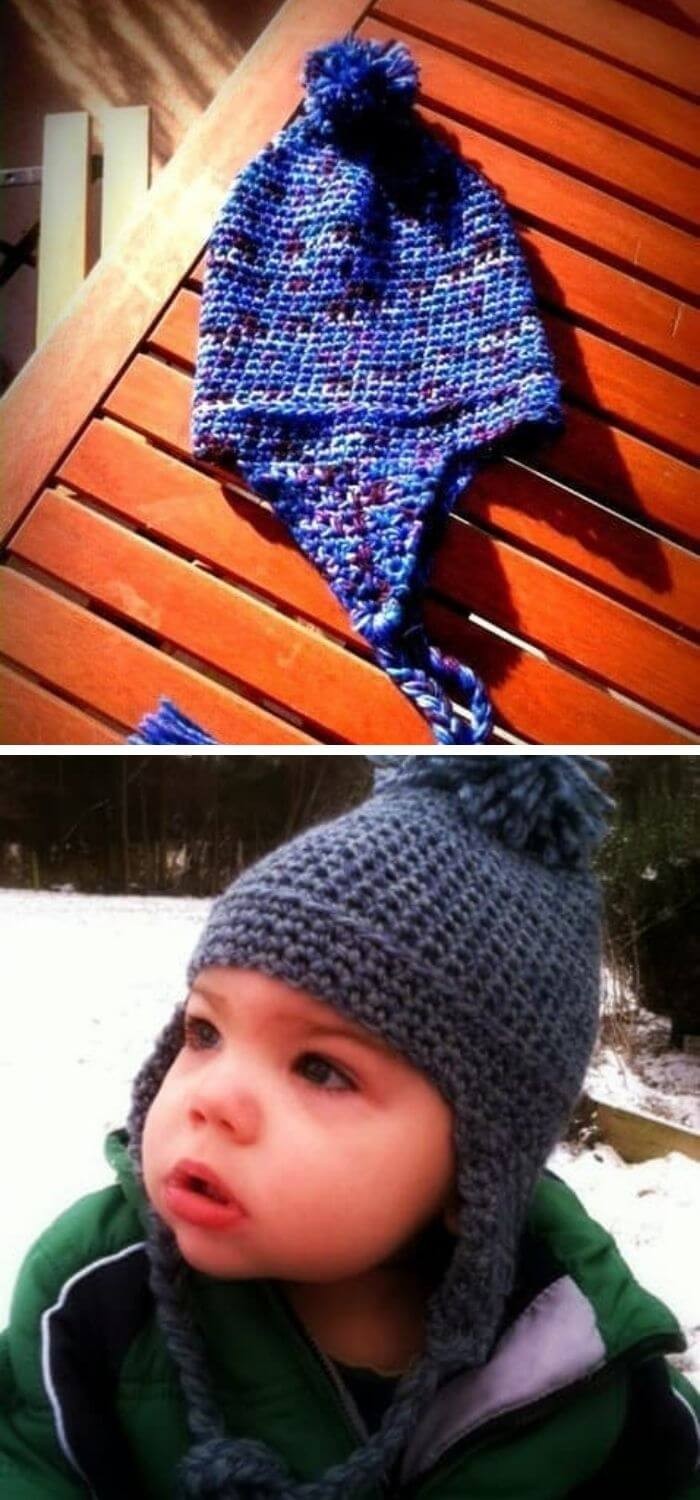 Toddler earflap hat