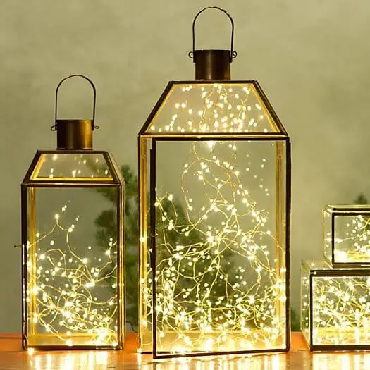 Glass lanterns with delicate tangles