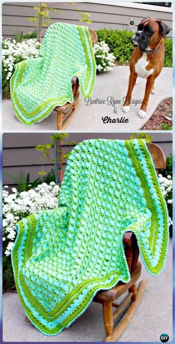 Crochet Frog Pond Baby Blanket