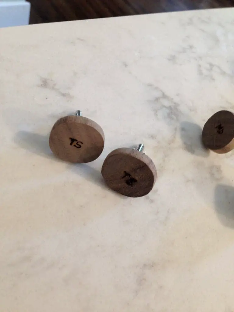 Wood burnt cufflinks