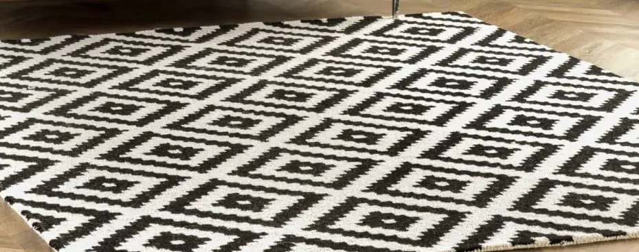 Black Scandinavia Diamond Area Rug.