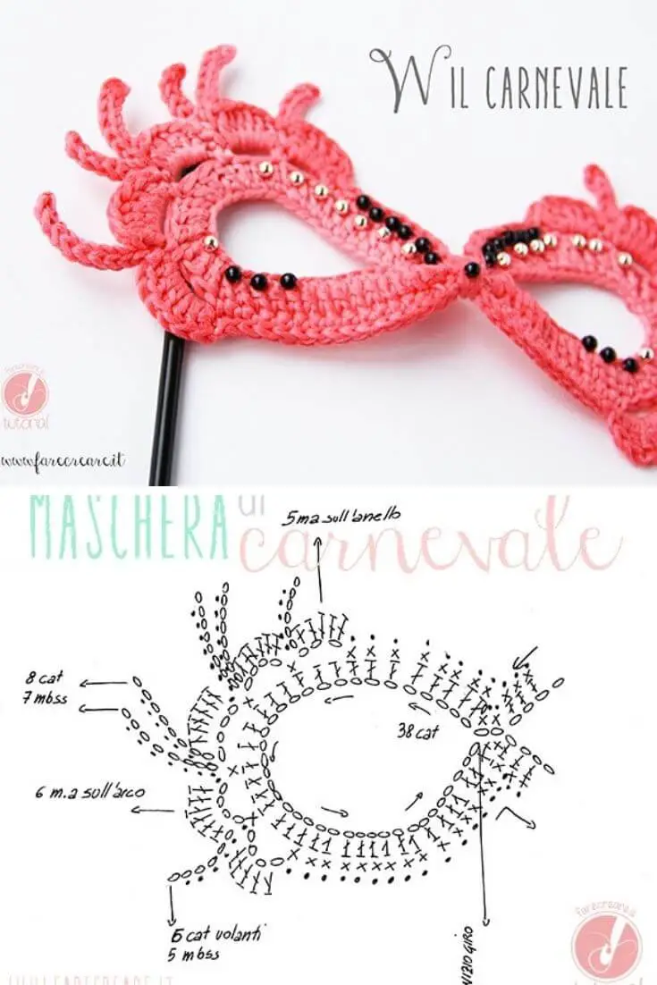 The crochet carnival mask