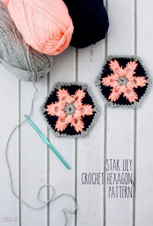 Crochet Star Lily Hexagon