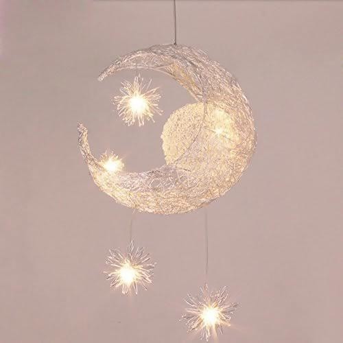 Moon and stars ceiling light