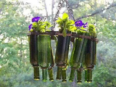 Wine Bottle Hanging Basket