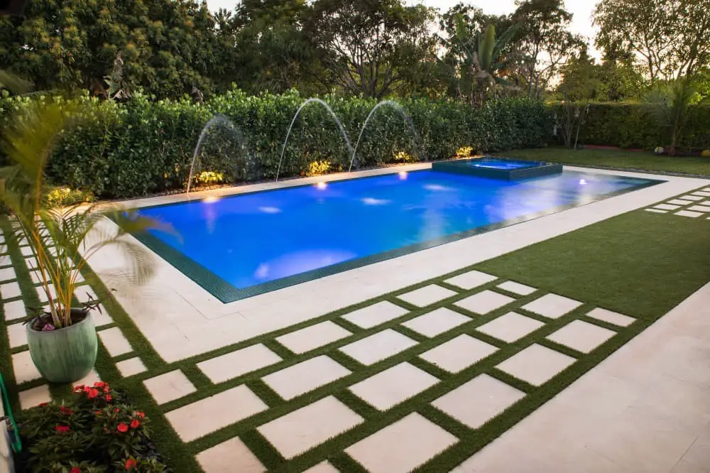 Backyard pool hardscape ideas.