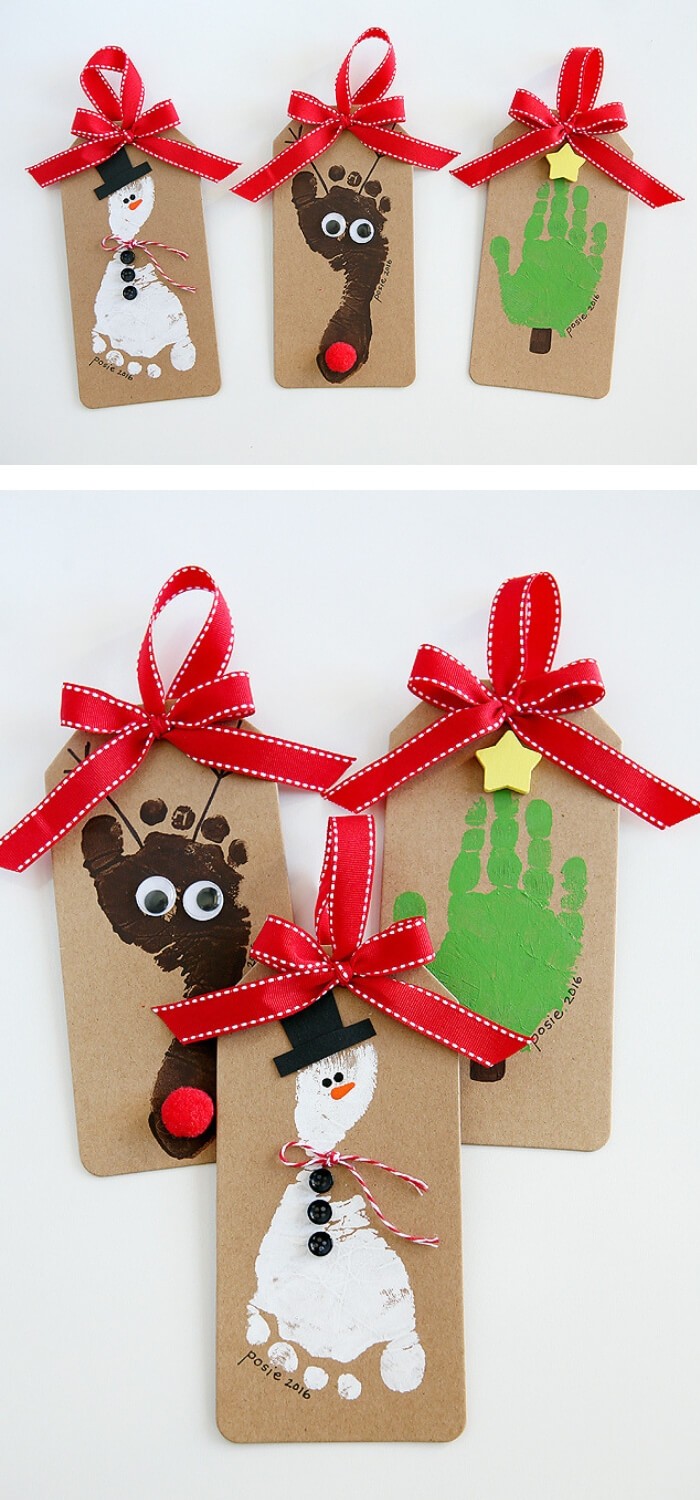 #1. Footprint Christmas Ornaments