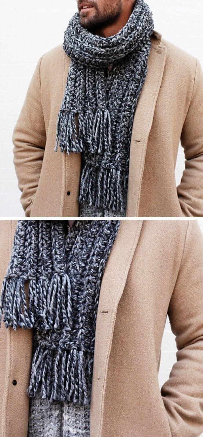 Ribbed Hudson scarf