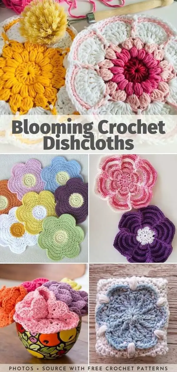 Crochet Dishcloths Bouquet Pattern