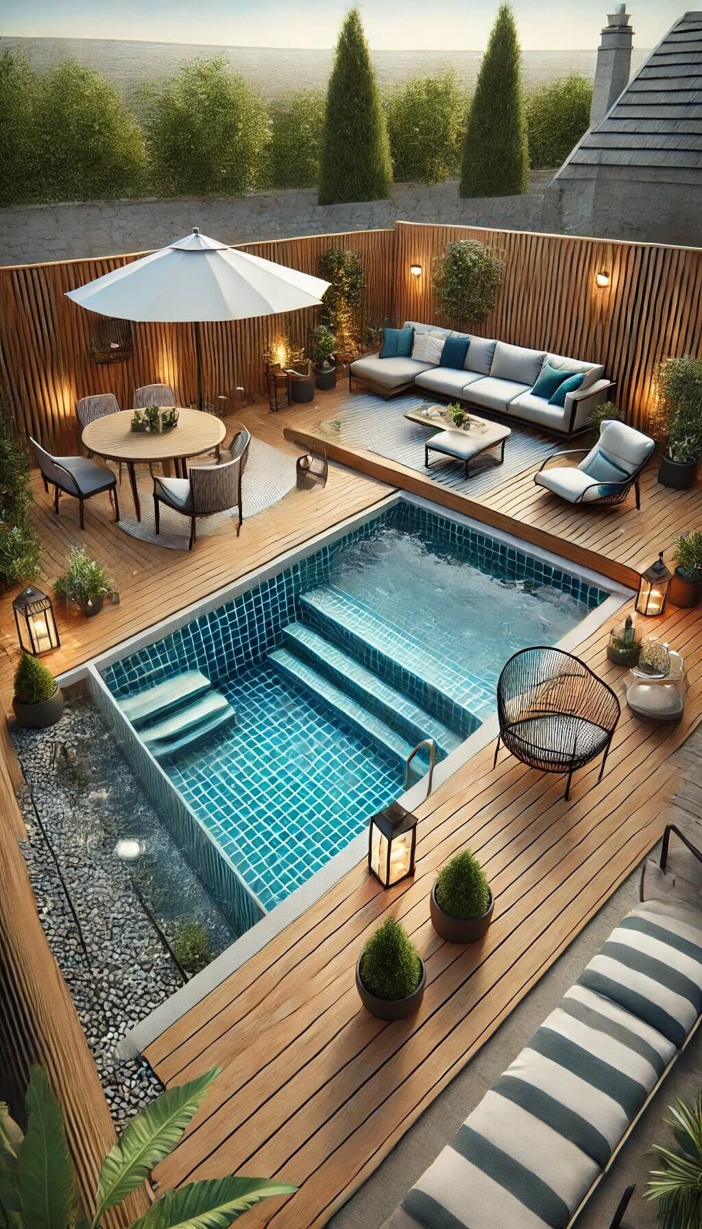 Small Space Semi Inground Pool