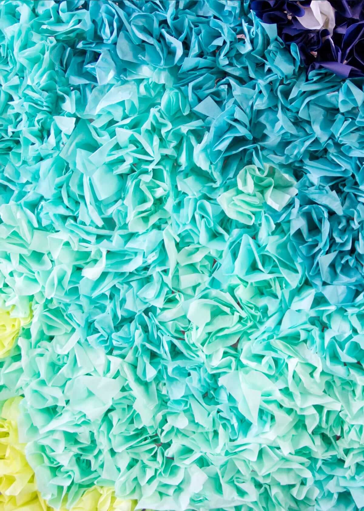 Ombre Tissue Paper Photobooth Backdrop