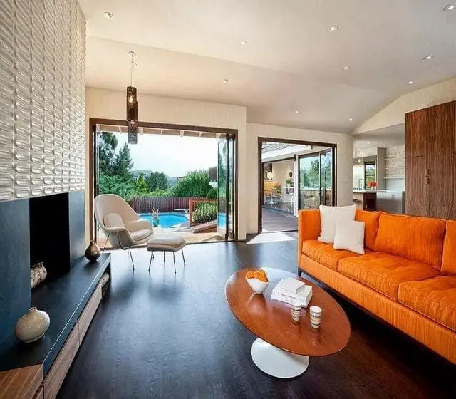 Mid-century fireplace tile ideas