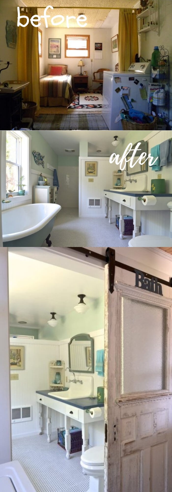 #9. From Canning Porch to Beautiful Vintage Bath