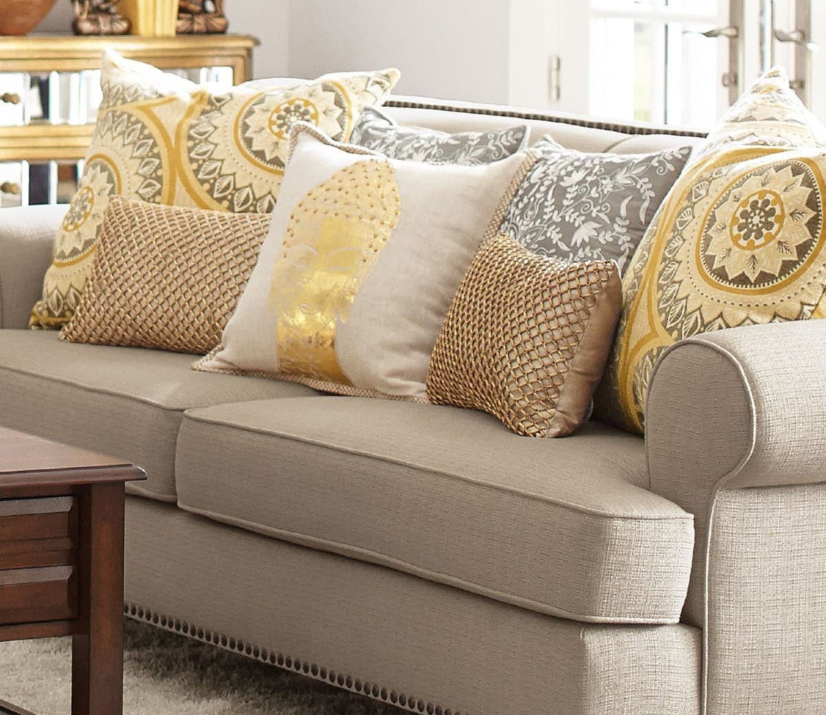 Add A Golden Touch Through Gold Pillows