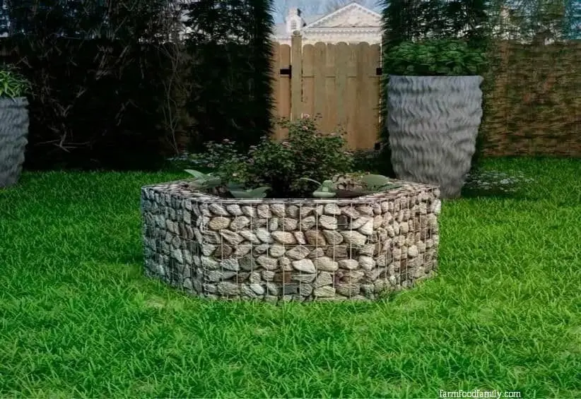 River rock planter