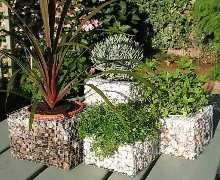 5-8. Gabion planters