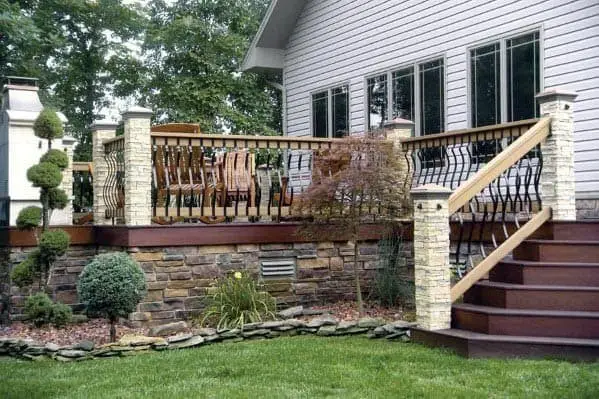 Stone deck skirting ideas