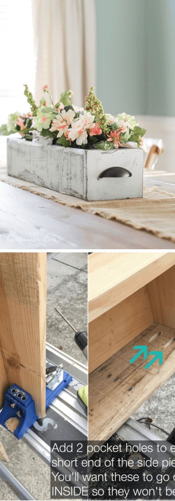 DIY Wooden Box Centerpiece