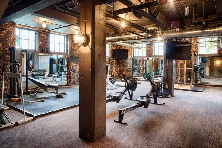 Workout Area With An Industrial Feel