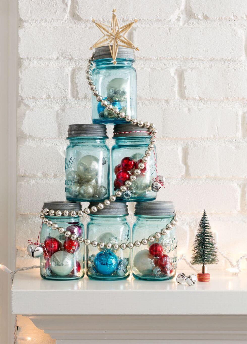 #12. Mason Jar Christmas Tree