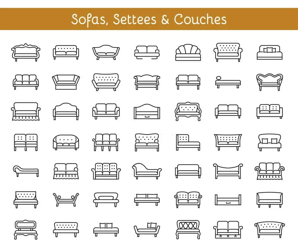 Types of Couches and Sofas
