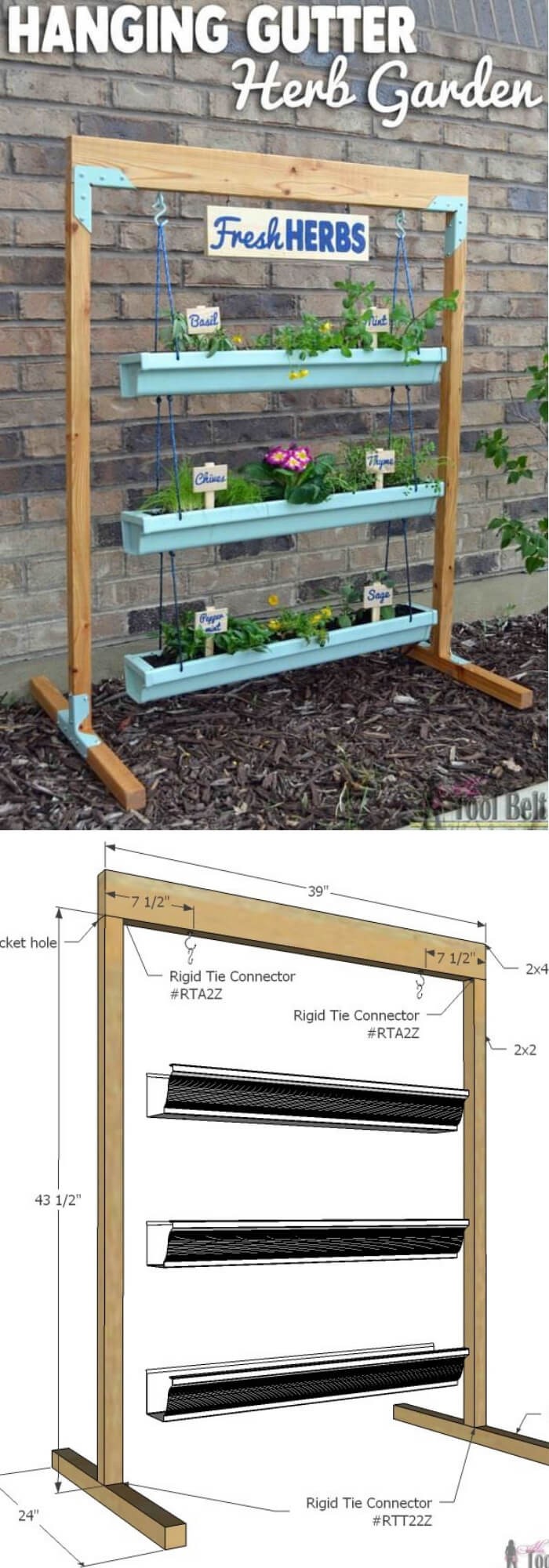 26+ Clever Diy Vertical Gutter Garden Ideas For Small Spaces