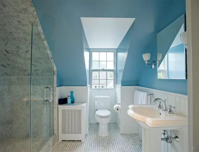 Blue shade bathroom