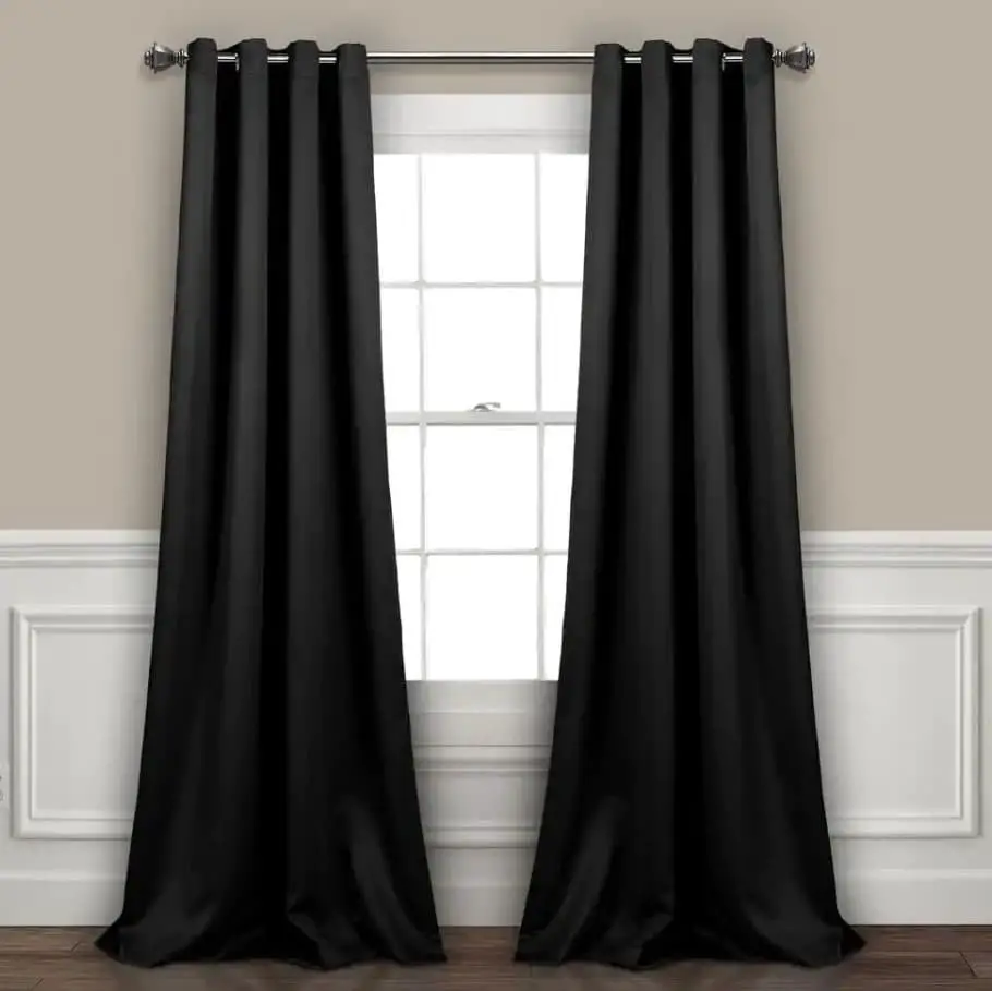 Black curtains