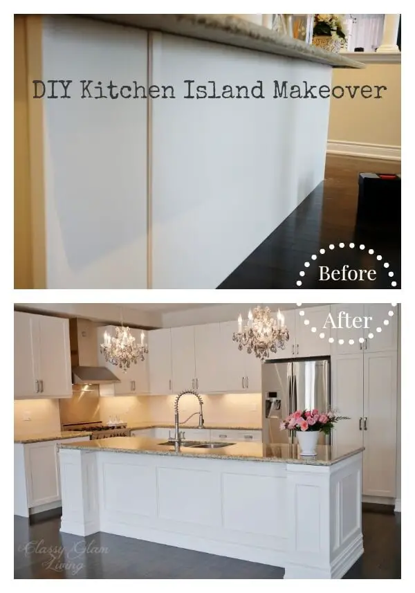 #17. DIY kitchen island makeover