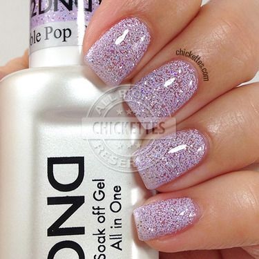 Light Glitter Purple Nail Design