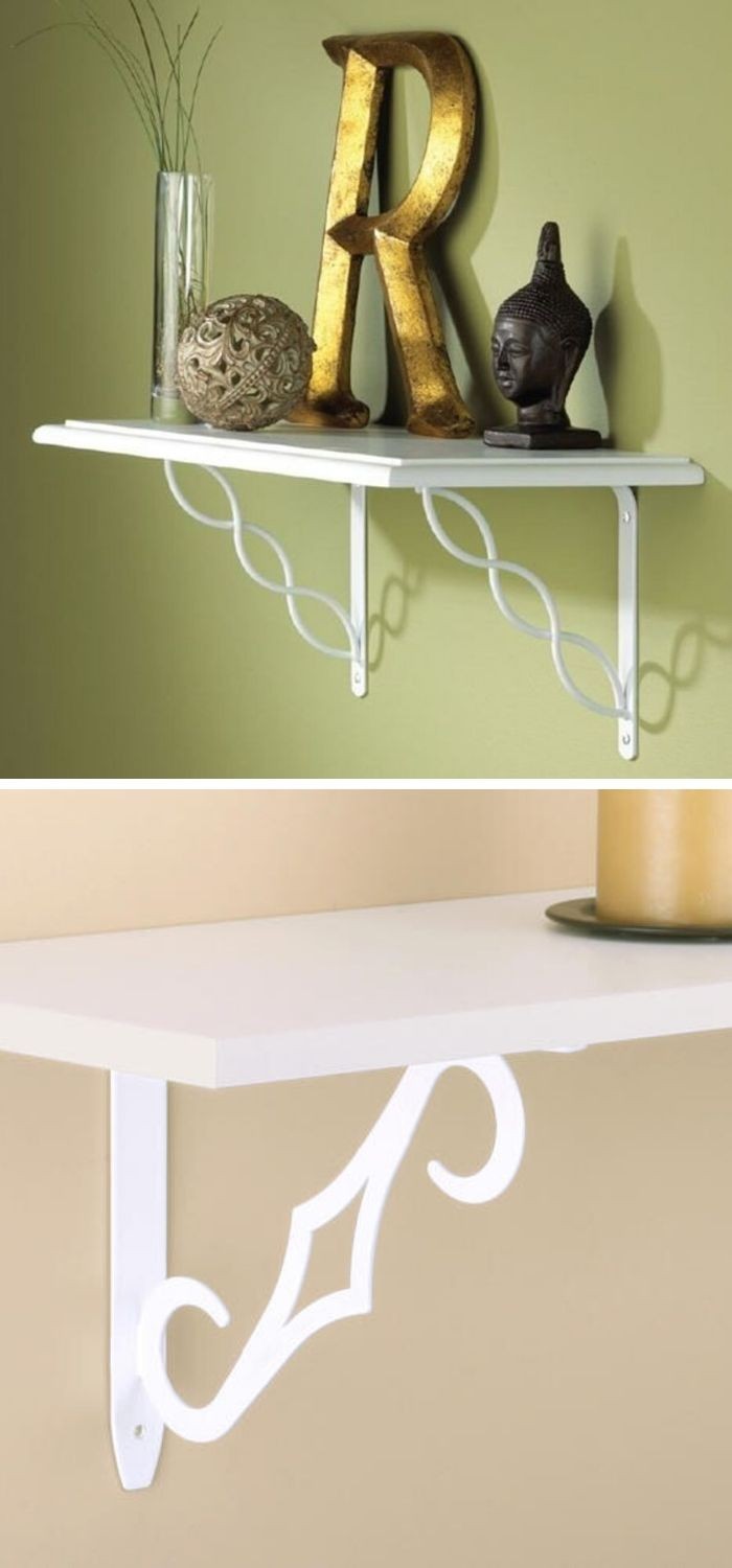 White Colonial Decorative Shelf Bracket