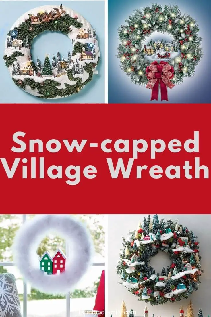 Snow-capped Village Wreath