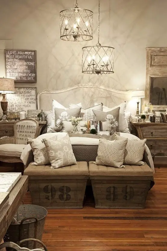 Vintage bedroom design