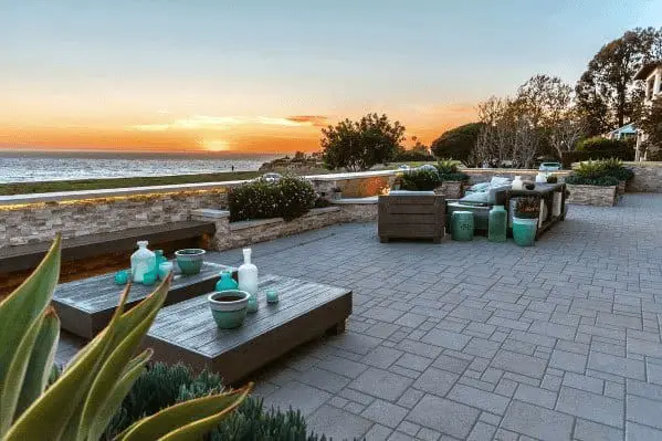 Paver patio with an open view