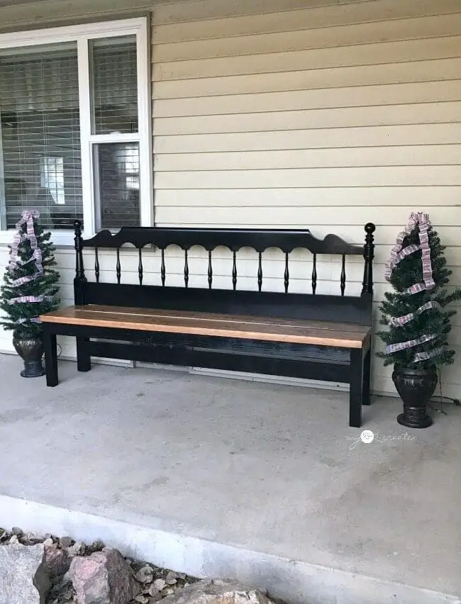 Extra long headboard garden bench