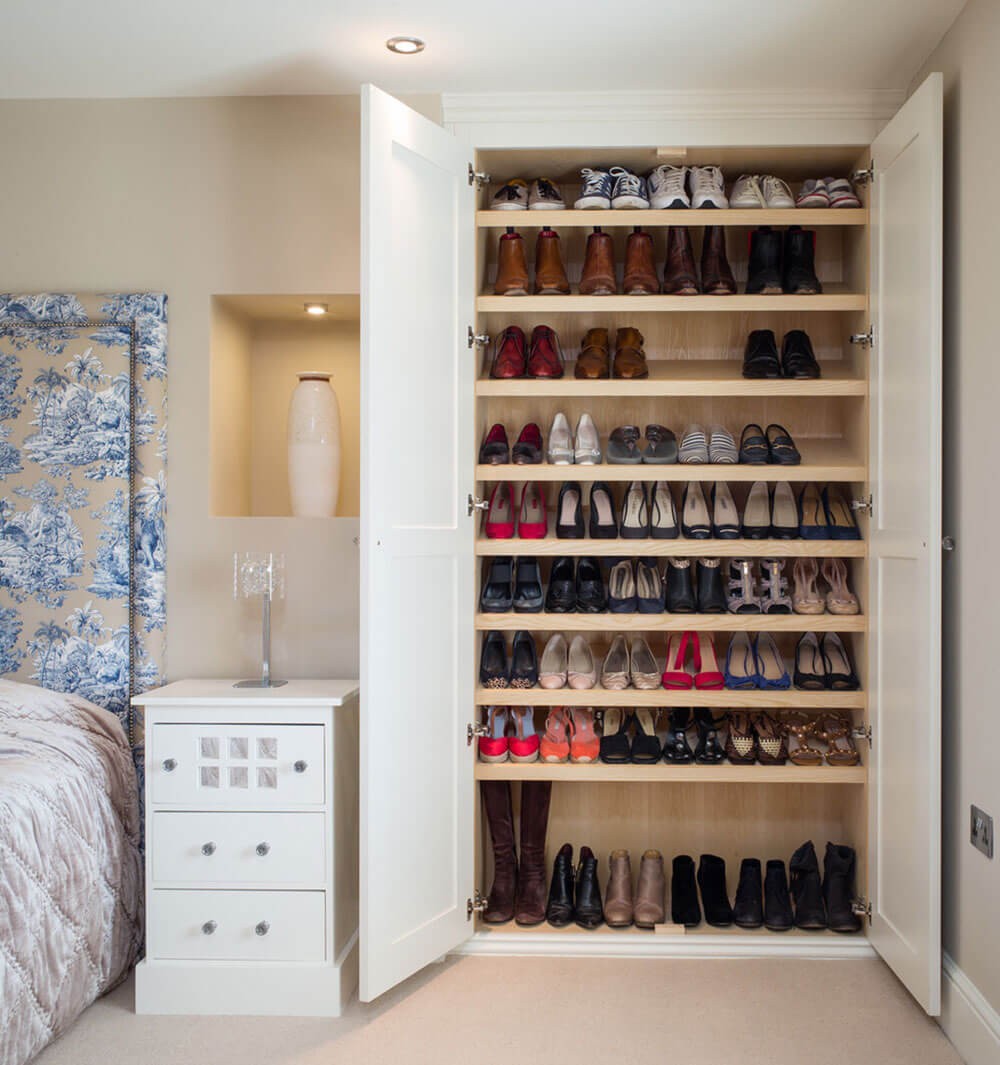 #20. Shoe Wardrobes in bedroom