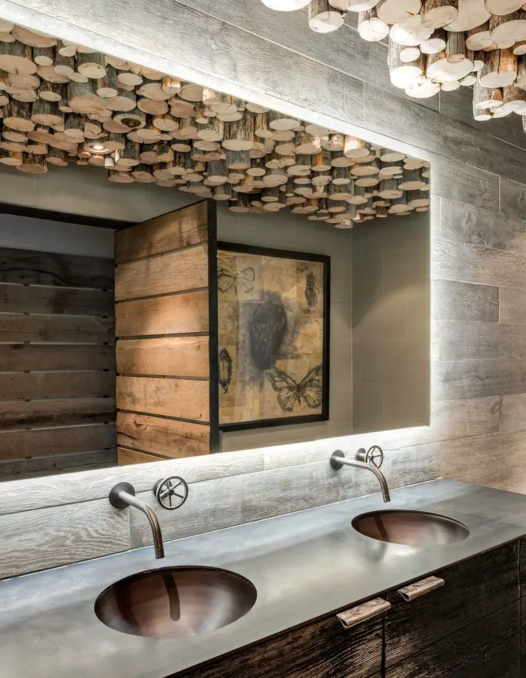 Stone and reclaimed barn wood