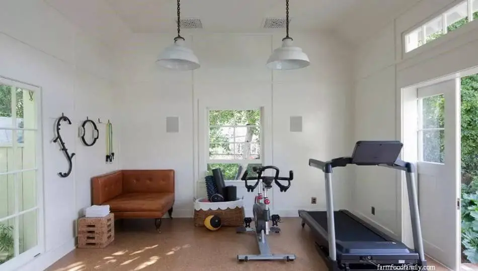 Farmhouse style backyard gym