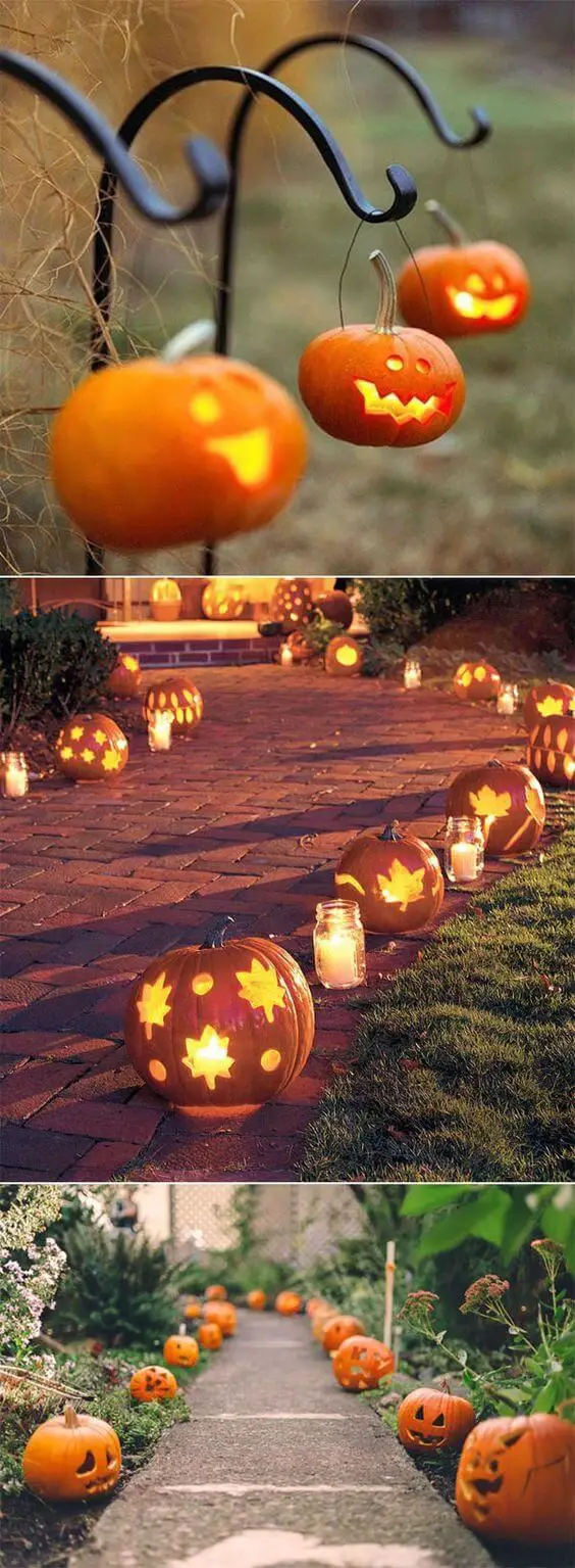 Pumpkin Paved Aisle Decoration for Halloween Wedding