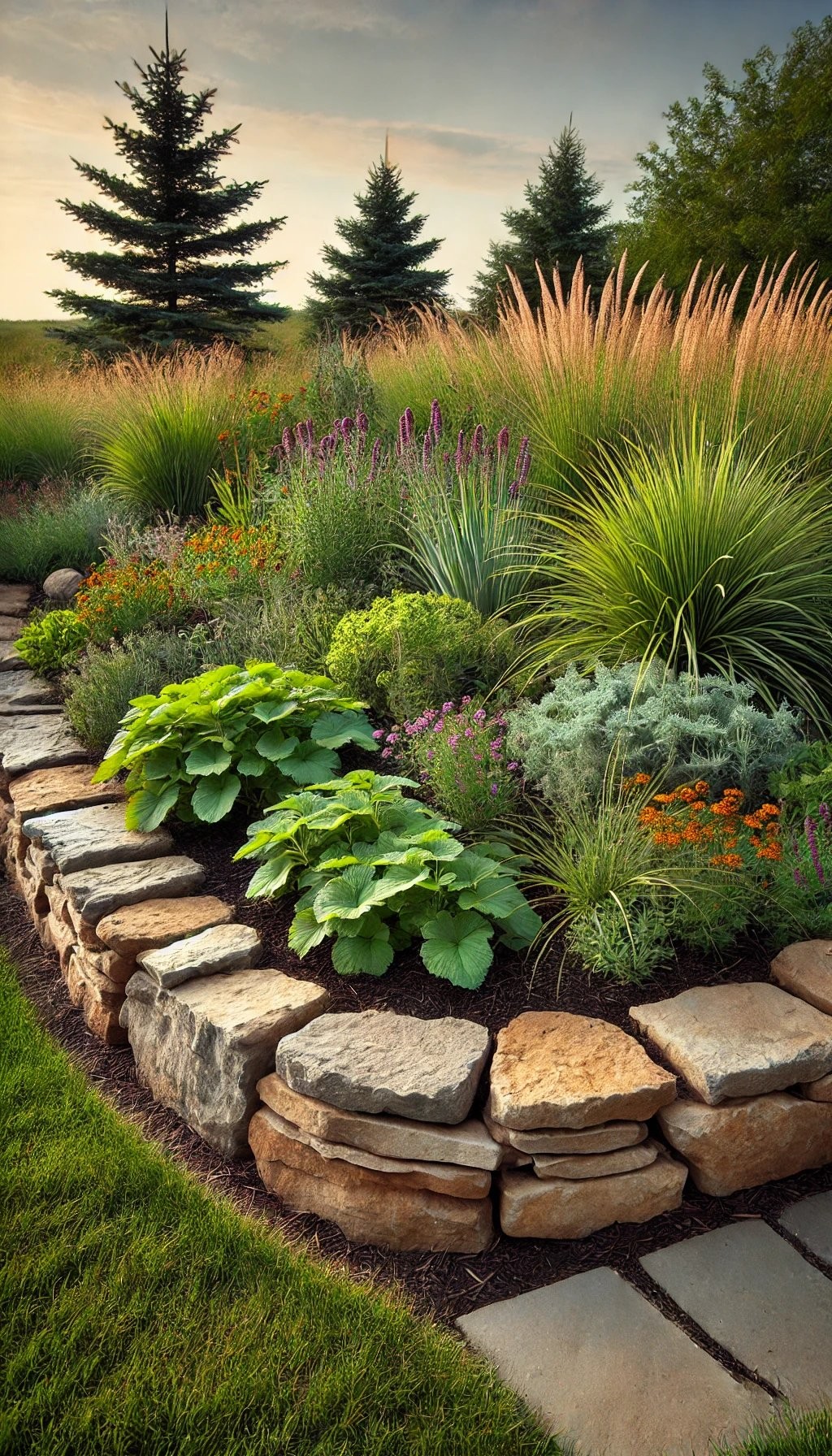 Rustic Fieldstone Edging