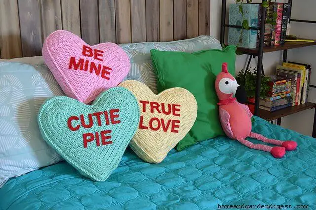 Conversation heart pillow