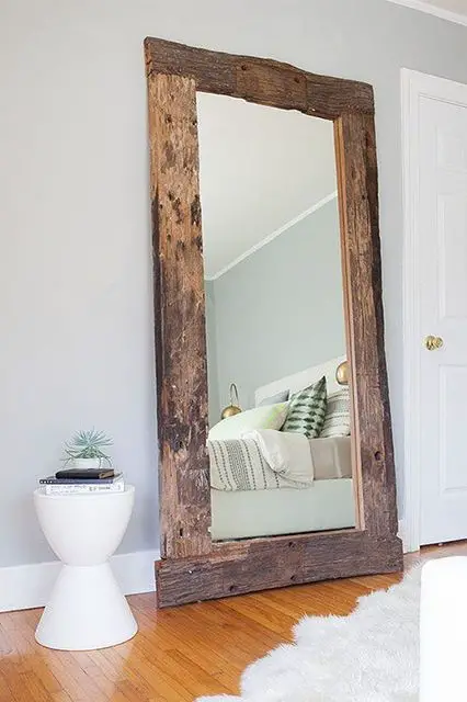 The reclaimed wood mirror