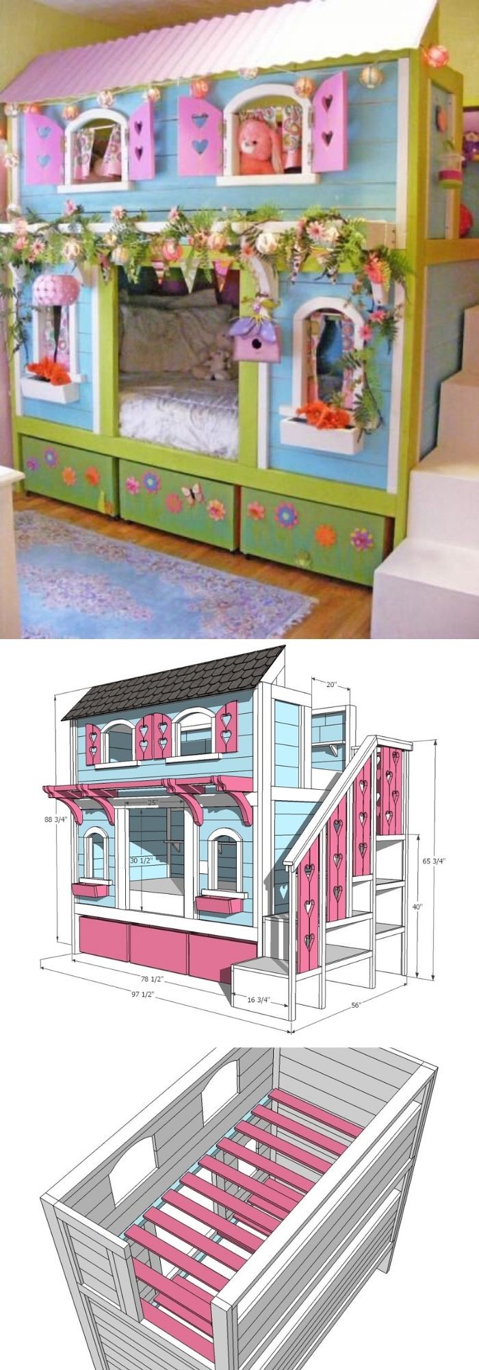 The dollhouse bunk bed plans