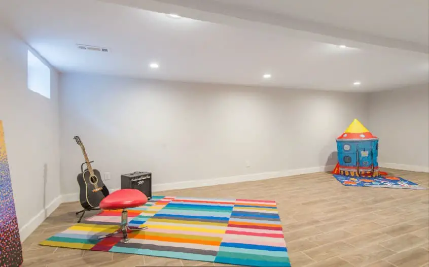 Basement playroom flooring ideas.